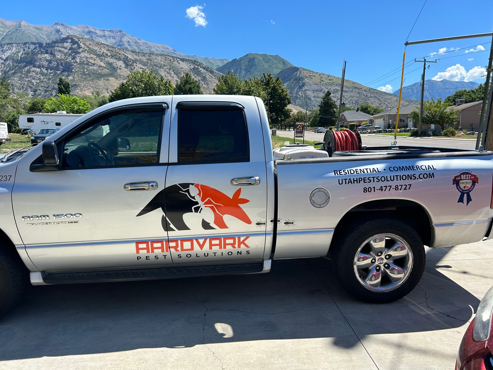 Aardvark Pest Solutions truck decal